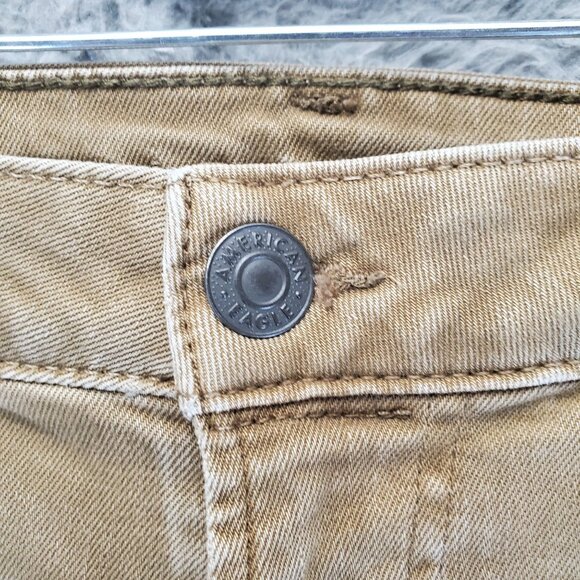 American Eagle Outfitters Jeans Mens 30x32 Tan Slim Relaxed Fit Stretch Denim - Picture 10 of 13